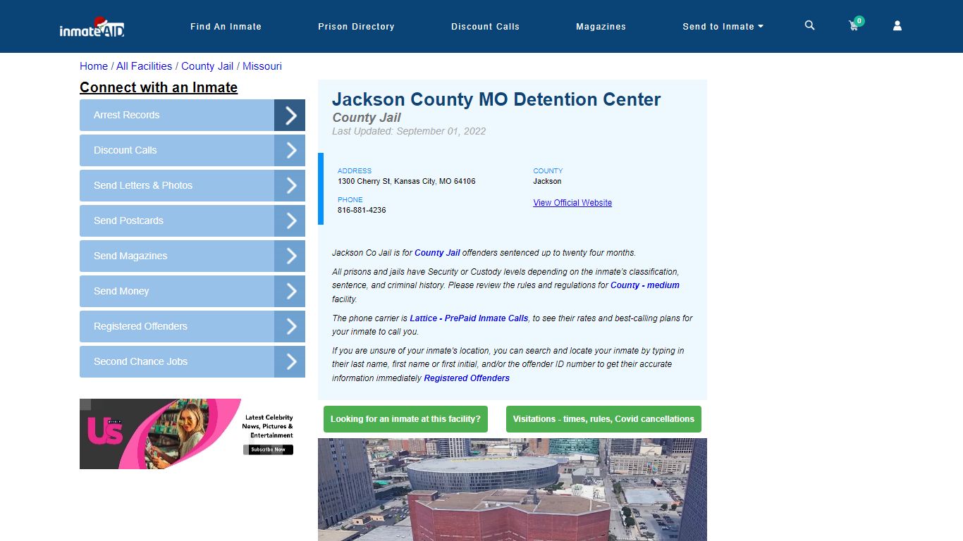 Jackson County MO Detention Center - Inmate Locator - Kansas City, MO